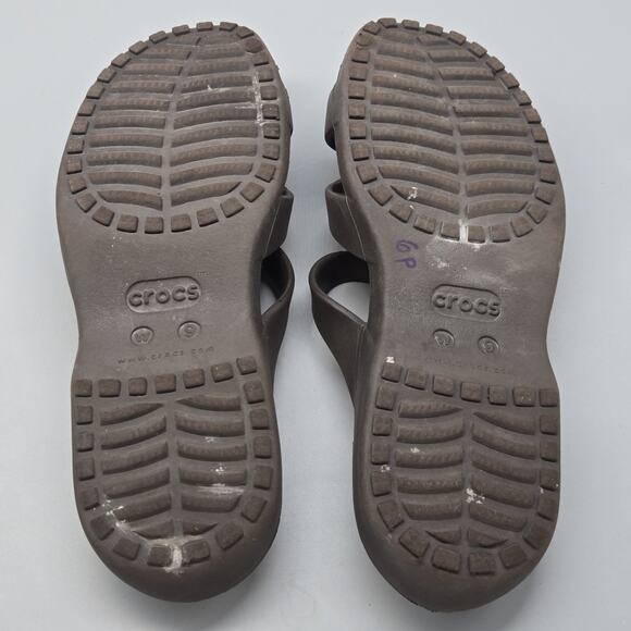 Crocs Meleen Twist Sandal Brown/ Taupe Sail Comfort Slip On Women's Size 9 - Picture 10 of 11